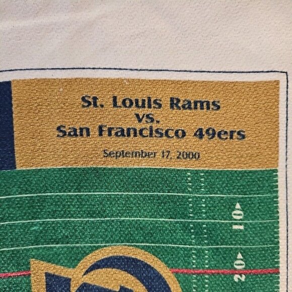 St Louis Rams Souvenir Rally Towel 2000 NFL Football Kickoff vs 49ers GMAC - Picture 3 of 7
